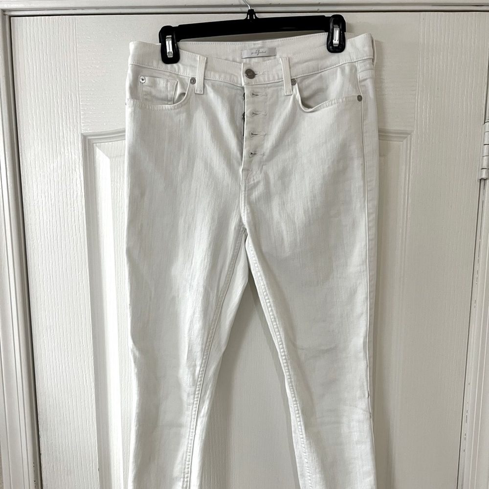 7 For All Mankind white skinny jeans